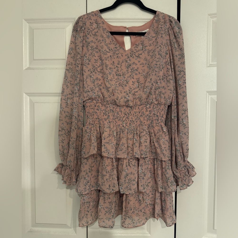 Floral she + sky mini dress